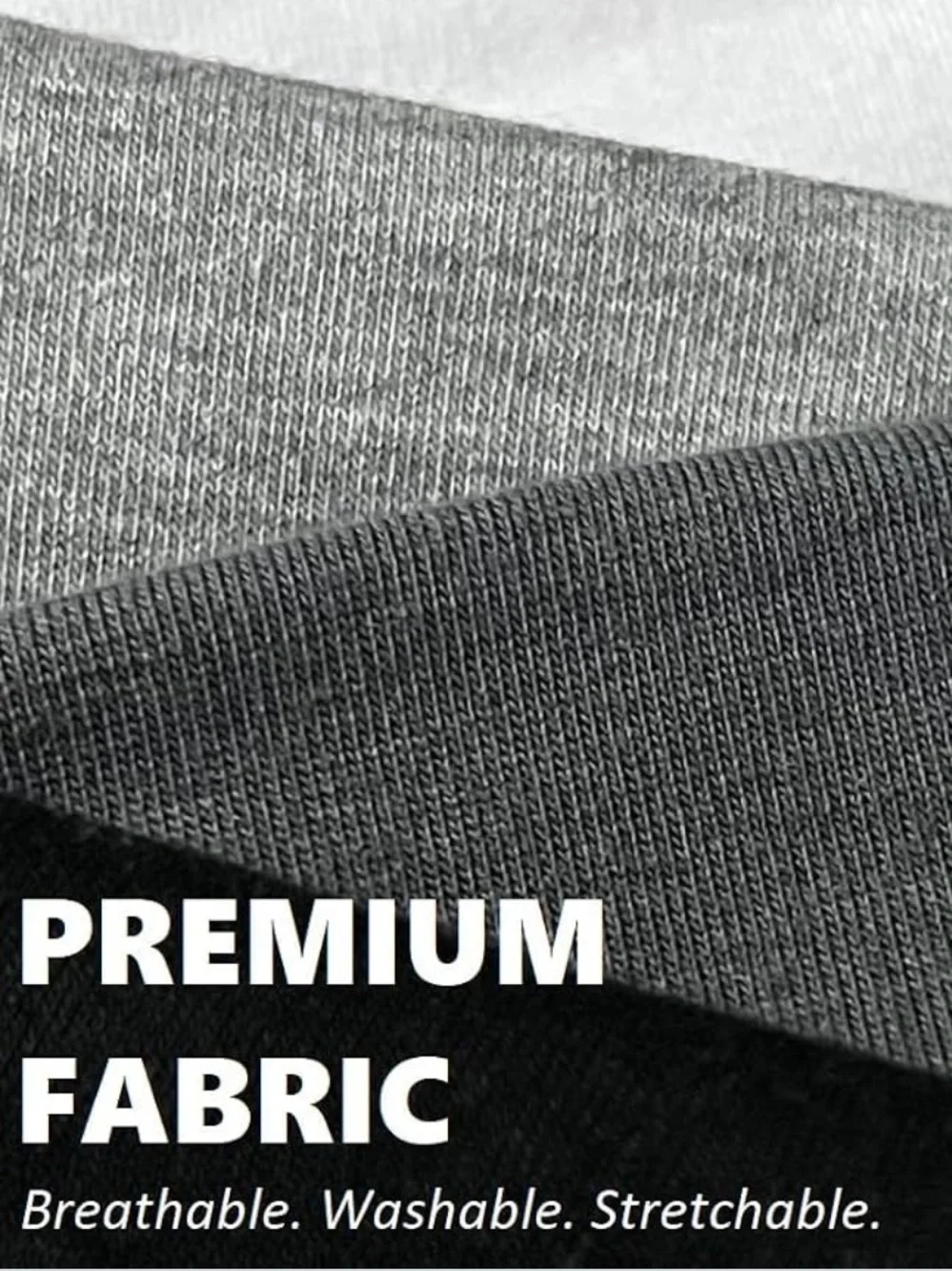 Wide Stretch Headband - Gray, 2 White, 2 Black, Brown, Tan (No Brand)